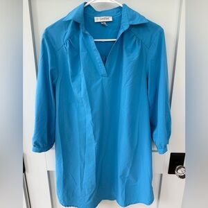 Coolibar Beach Shirt Tunic Cover-up Blue SPF 50 Medium